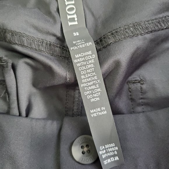 Vuori Pants Mens 32 Gray Meta Tapered Leg Stretch Chino Flat Front Pockets - Picture 5 of 12